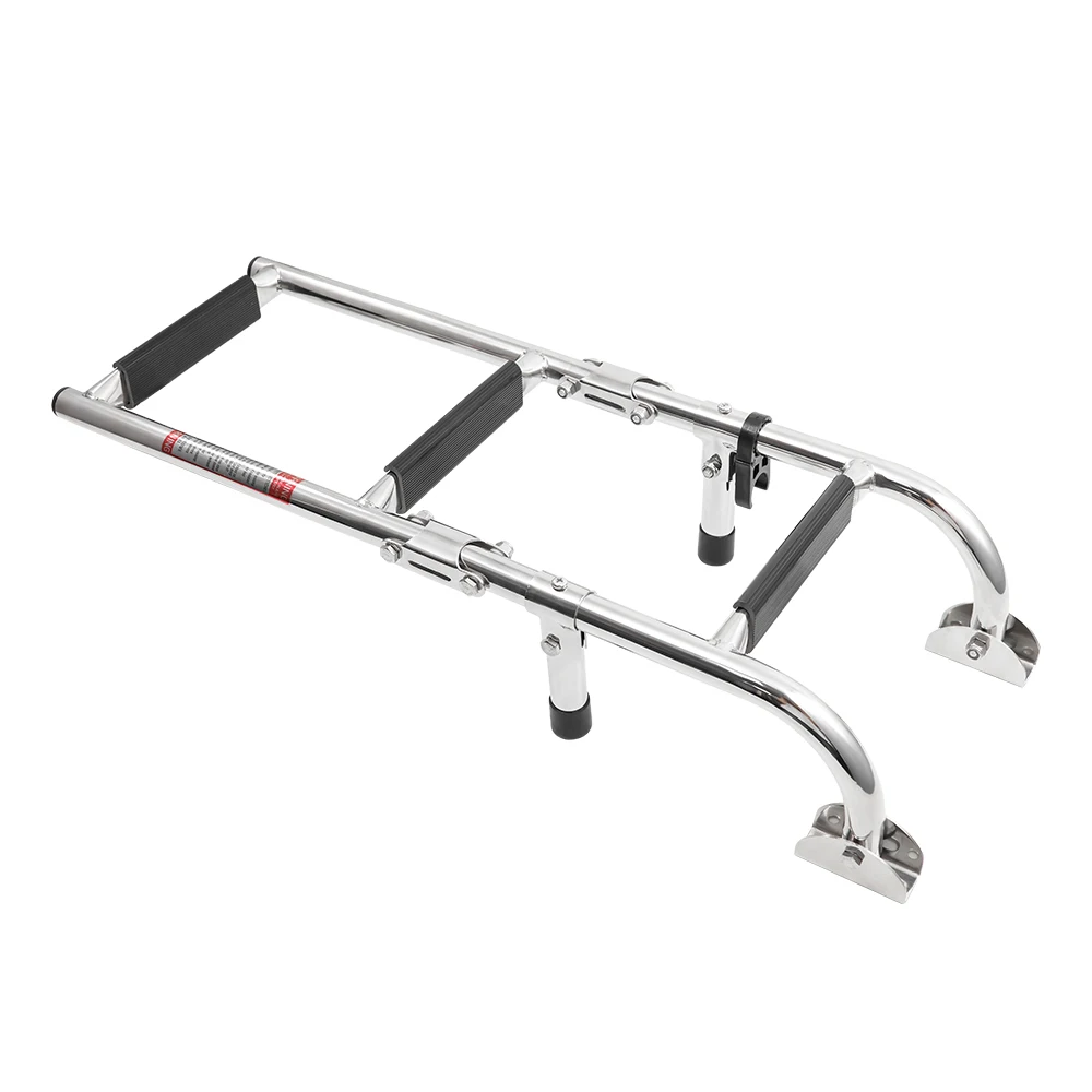 3-step boat ladder, small stainless steel stern ladder, side mounted, foldable stainless steel boat ladder.