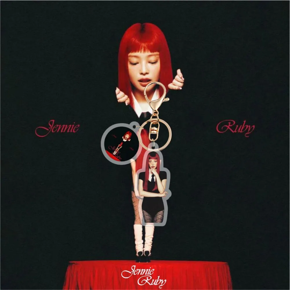 2025Kpop JENNIE Nieuwe Album RUBY Acryl Sleutelhanger Tas Hanger Accessoires Fans Collectie Gift Mode Sleutelhanger