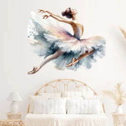 2pcs Watercolor Dancer Furniture Wall Stickers Kids Room Decor for Home Decoration Wall Decals Baby Bedroom Design Living Room