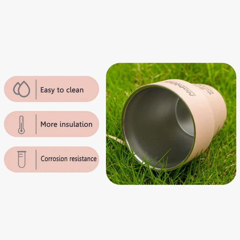 أكواب التخييم 300 مللي أكواب القهوة كوب من الفولاذ المقاوم للصدأ أكواب الشاي والحليب العزل الحراري مع غطاء أواني التخييم نزهة #5