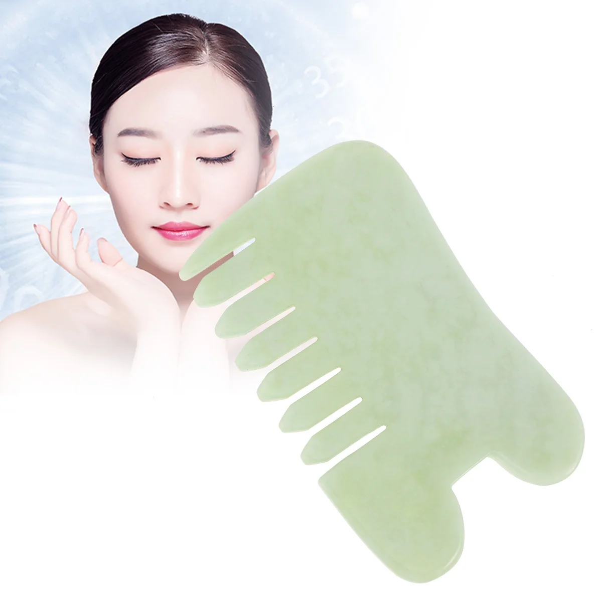 Massaging Jade Scraping Board Natural Material Smooth Texture Massage Tool for Neck Face Back Leg Massaging Boards