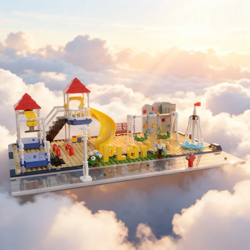 892pcs MOC Modular Streetscape Modular Streetscape Playground Model Building Blocks Architecture Idea DIY Christmas Gift Toys