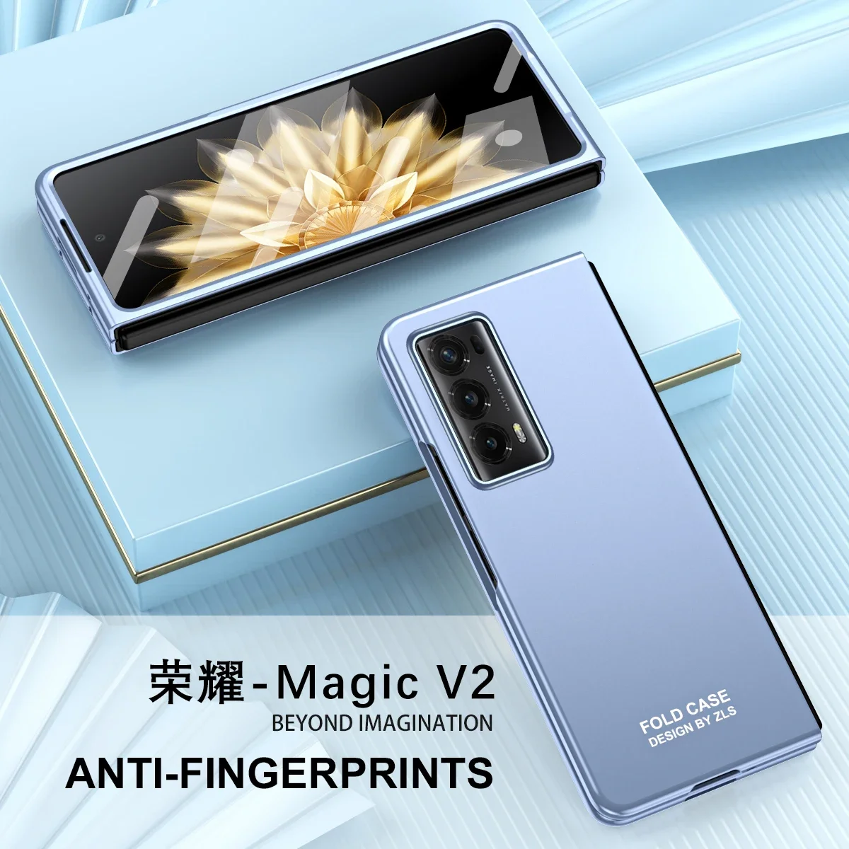 For Honor Magic V2 Phone Case 360 Full Coverage AG Frosting Cover Comes With Glass Front Film Ultra-light And Ultra-thin