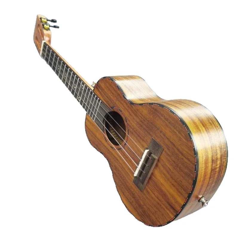 23 inch full single ukulele, acacia matte high quality musical instrument wholesale solid wood ukulele