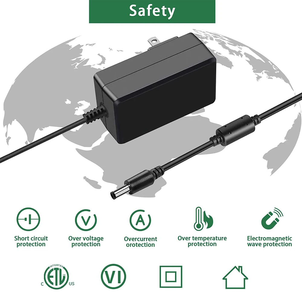 30W Power Cord Replacement for Echo Show 8, Echo Show 15, Echo Show 10, Echo 3rd Gen / 4th Gen, 18V 1.67A Echo Plus AC Adapter view 2