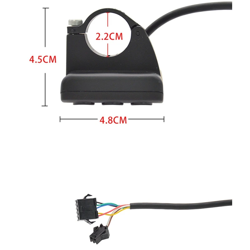AB08-S866 Electric Bicycle Display 24V/36V/48V Colorful LCD Screen Meter SM Ebike Power Assisted Scooter Control Dashboard