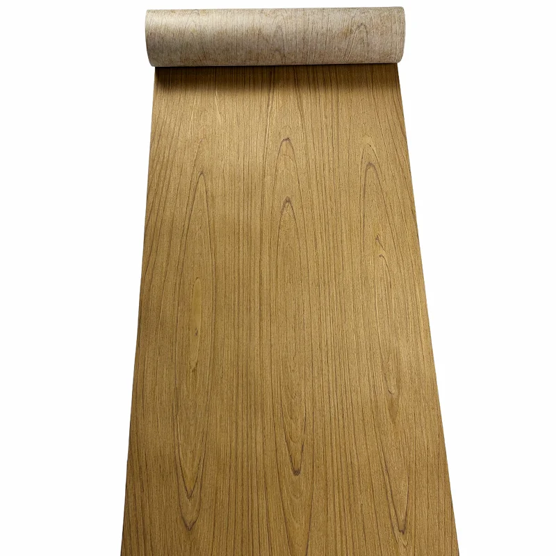 Tech Teak Wide Grain Finish Wood Veneer Premium Quality for DIY Home Decoration And Instrument Refinishing