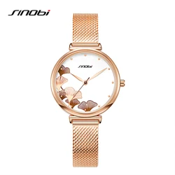 SINOBI Fashion Design Ladies Waterproof Watches Original Women's Quartz Wristwatches Top Brand Womans Gifts Clock SK Reloj Mujer