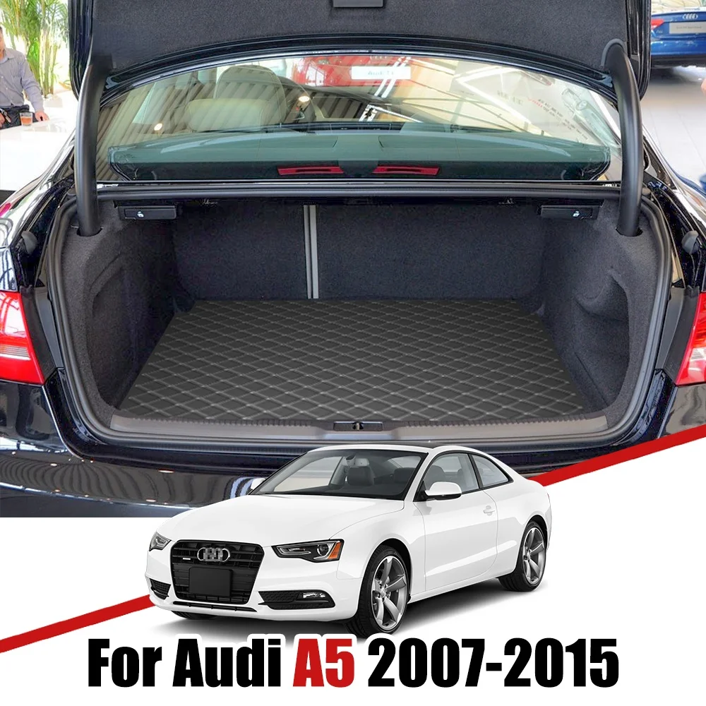 Waterproof Leather Car Trunk Storage Cover Pad Cargo Tray Rear Floor Mat For Audi A5 8T3 2007 2008 2009 2010 2011 2012-2015