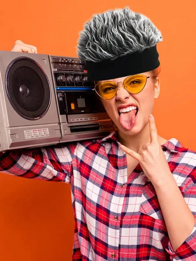 AliExpress Fun Short Hair Caps Men Women Hip Hop Beanie Wig Hat Breathable Soft Baseball Caps for Outdoor Sports Party Toupee Hats