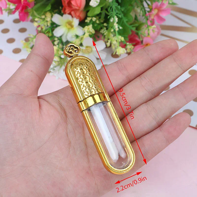 Pretty lip gloss tube lip balm bottle container refillable empty lip gloss tube