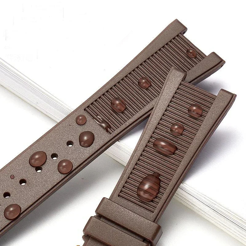 For Patek Philippe Nautilus 55711 5712 5726 5980 Liquid Silicone Strap Special Concave Interface Watch Band Accessories 25*13mm