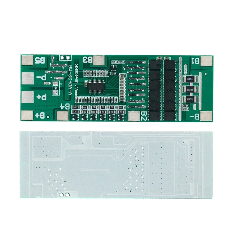 24V 6S 40a 18650 Li-Ion Lithium Batterij Poretect Board Solar Verlichting Bms Pcb Met Balans Voor Ebike Scooter