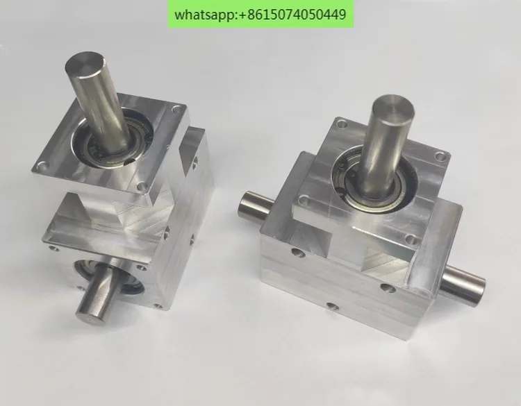 

Small Corner 1:1 Spiral Bevel Gear Shaft 12mm Co-directional Double Output Shaft 90 Degree Differential Speed Assembly Gearbox