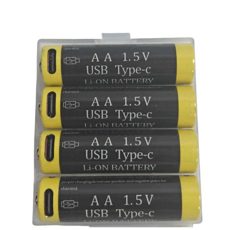 1.5V AA Battery 4000mWh Rechargeable Li-ion Battery for Mouse Remote Control Small Fan Electric Toy Batteries USB Type-C Cable