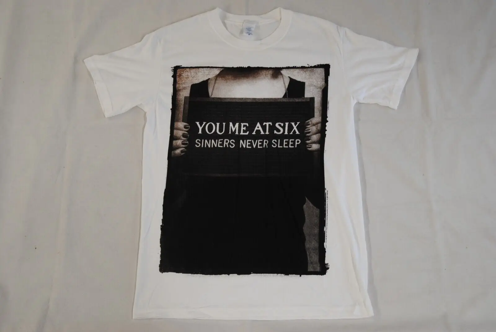 YOU ME AT SIX SINNERS NEVER SLEEP T SHIRT NEW OFFICIAL BAND RARE