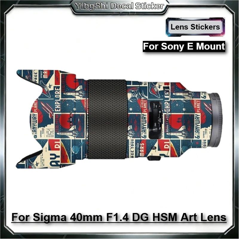 

Наклейка-защита для объектива Sigma 40mm F1.4 DG HSM Art для Sony E Mount, защитная пленка от царапин, наклейка-деколь для корпуса объектива
