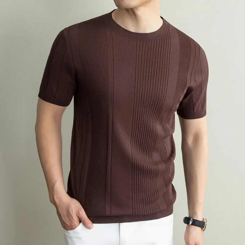 Men's Polo Shirts Tshirt Linen Silk Old Money Short Sleeve Casual Summer Top For Vacation Style
