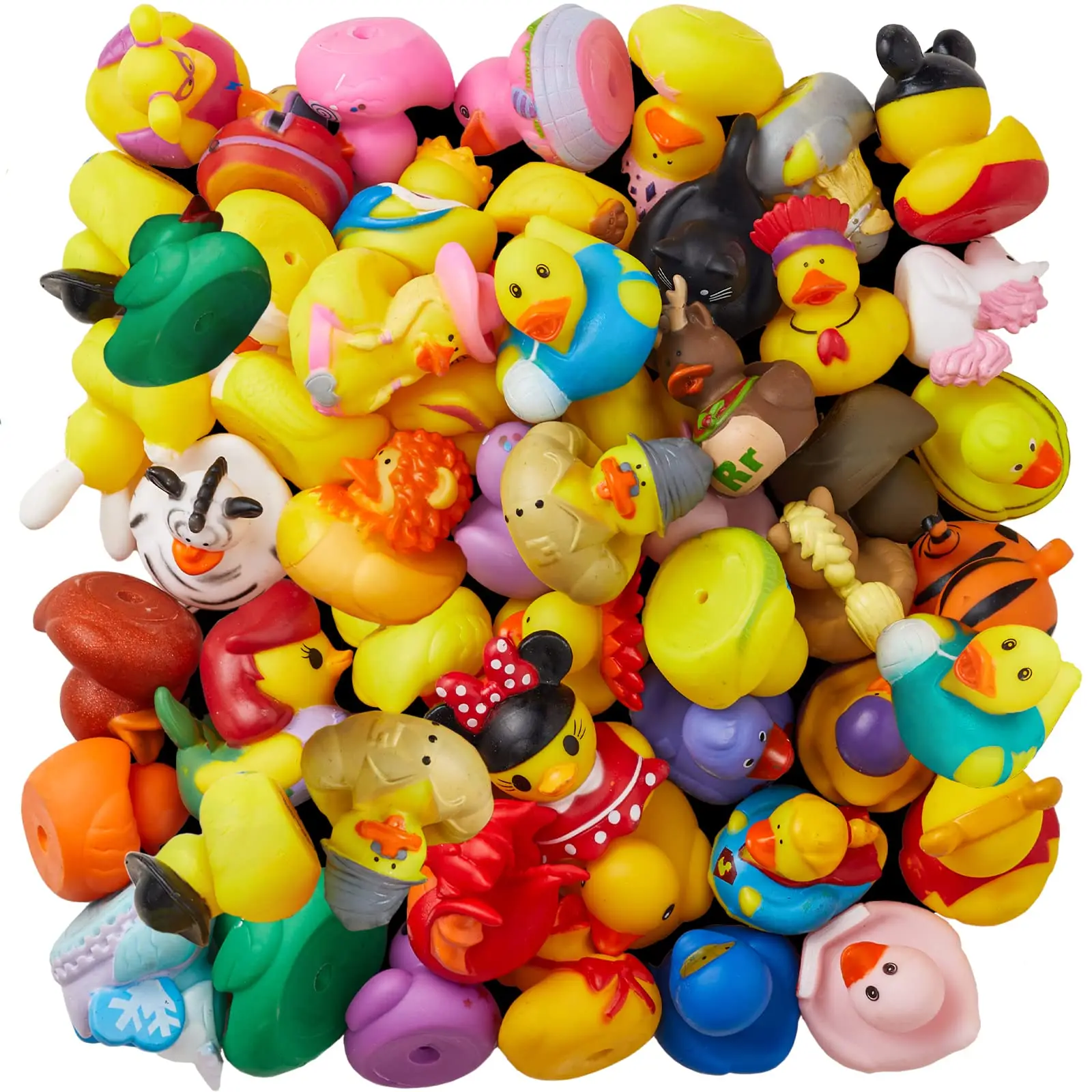 50/100/150 Uds pato de goma para Jeeps Ducking 2 "pato flotante a granel para niños-surtido de juguetes de baño para bebés-regalos de fiesta, cumpleaños,