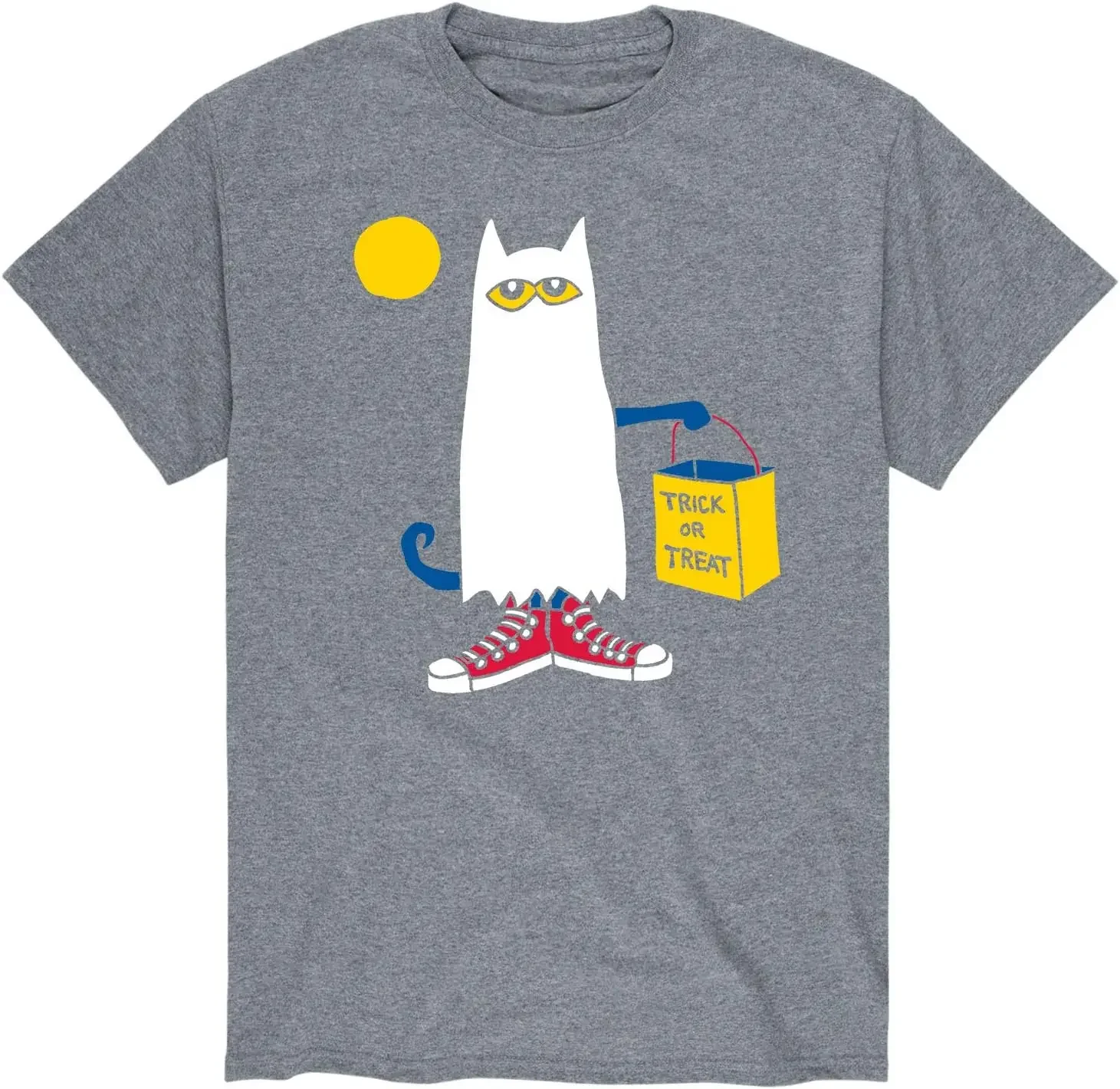 Pete The Cat Ghost Trick Or Treat - Men's  Tees High Quality 100%Cotton Short Sleeve