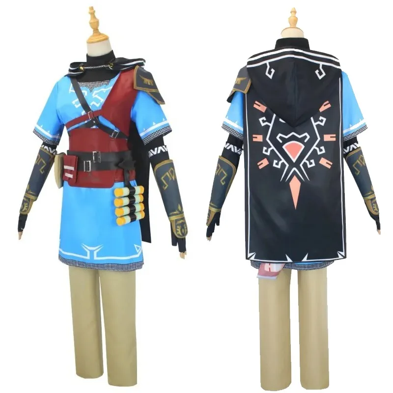 Игра Zelda Косплей Дыхание дикой связи Костюм Косплей Опора Аксессуары Вечеринка Аниме Карнавальное платье Туника Наряды Полный комплект