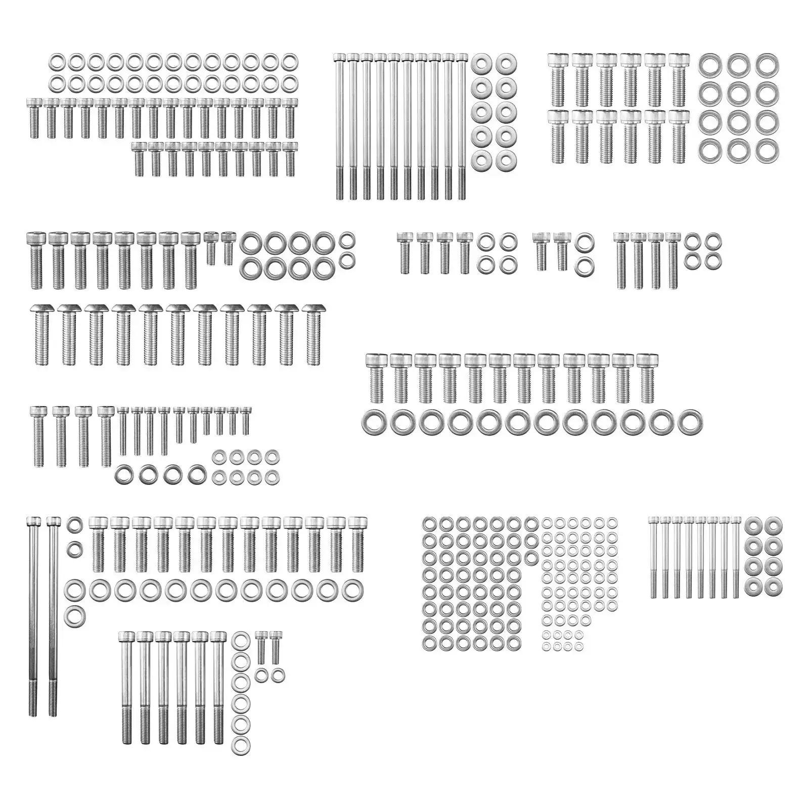 Stainless Steel Engine Bolt Kit for Camaro for Corvette for LSX LS1 LS2 LS3 LS6 LS7 Intake, for Pontiac Firebird