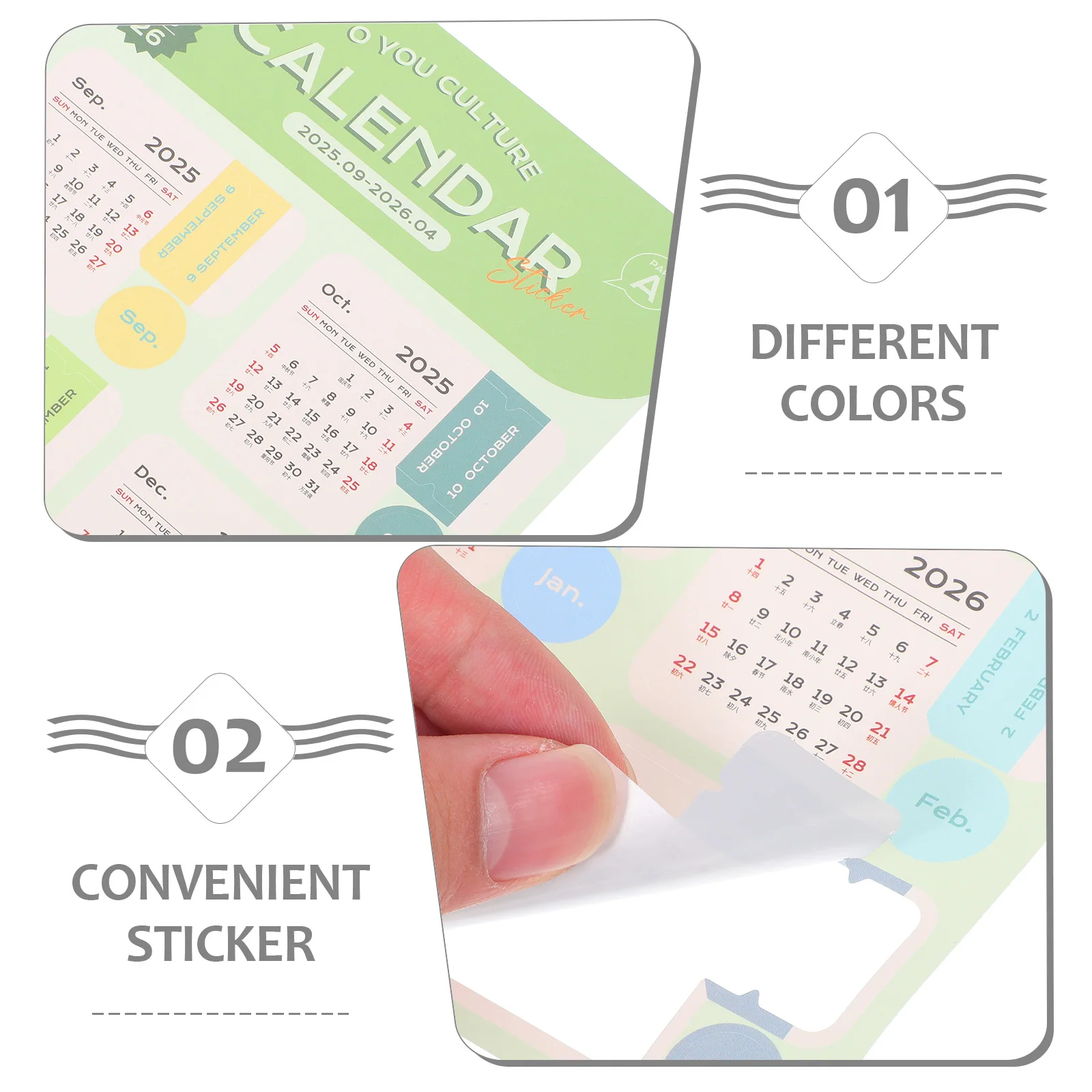 

2 Sheet 2026 Schedule Calendar Stickers Monthly Planner Index Divider Tabs Month Page Weekly Labels For Daily Journal Supplies