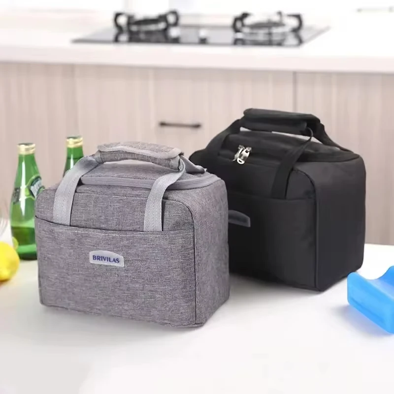 Neue Tragbare Mittagessen Tasche Thermische Isolierte Kühler Lunch Box Handtasche Wasserdichte Büro Arbeit Student Thermische Lunch Box Kühlschrank Tasche