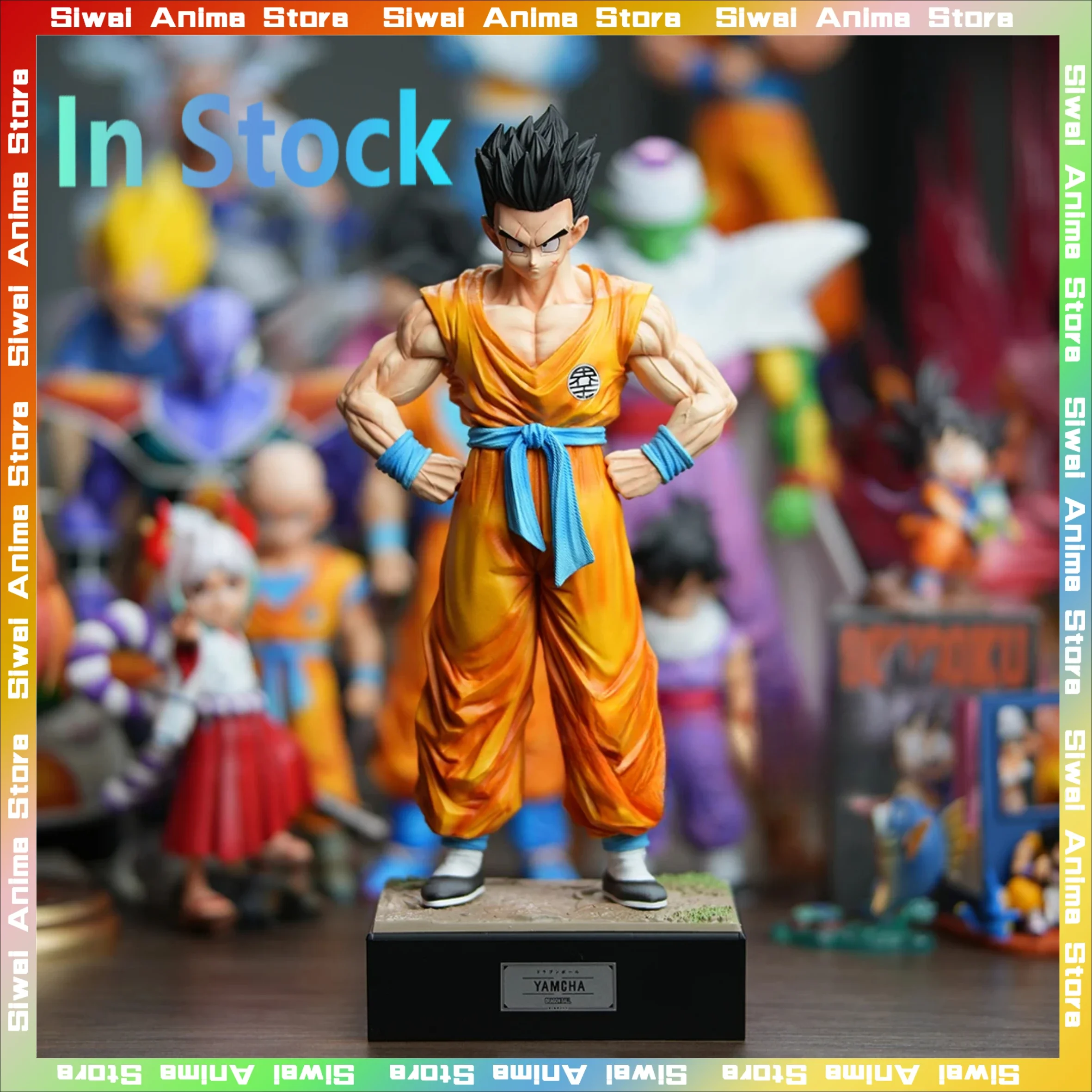 Dragon Ball 31cm Z Fighters Yamcha Anime Action Figure Figuras Model Statue PVC Collection Toys Desktop Ornament Birthday Gift