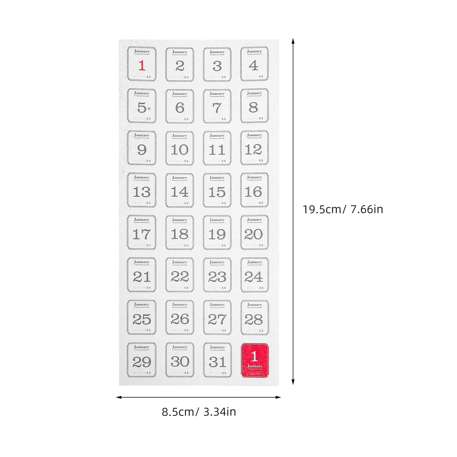 12 قطعة من ملصقات المخطط الشهرية، ملصقات التقويم اللاصقة، علامات تبويب الأرقام المحمولة للمدرسة والمكتب، مخطط الاستخدام المنزلي #4