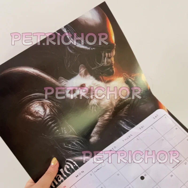 متوفر في المخزون الرعب والقطط 2026 تقويم الحائط 2026 تقويم رعب القط هدايا السنة الجديدة #5