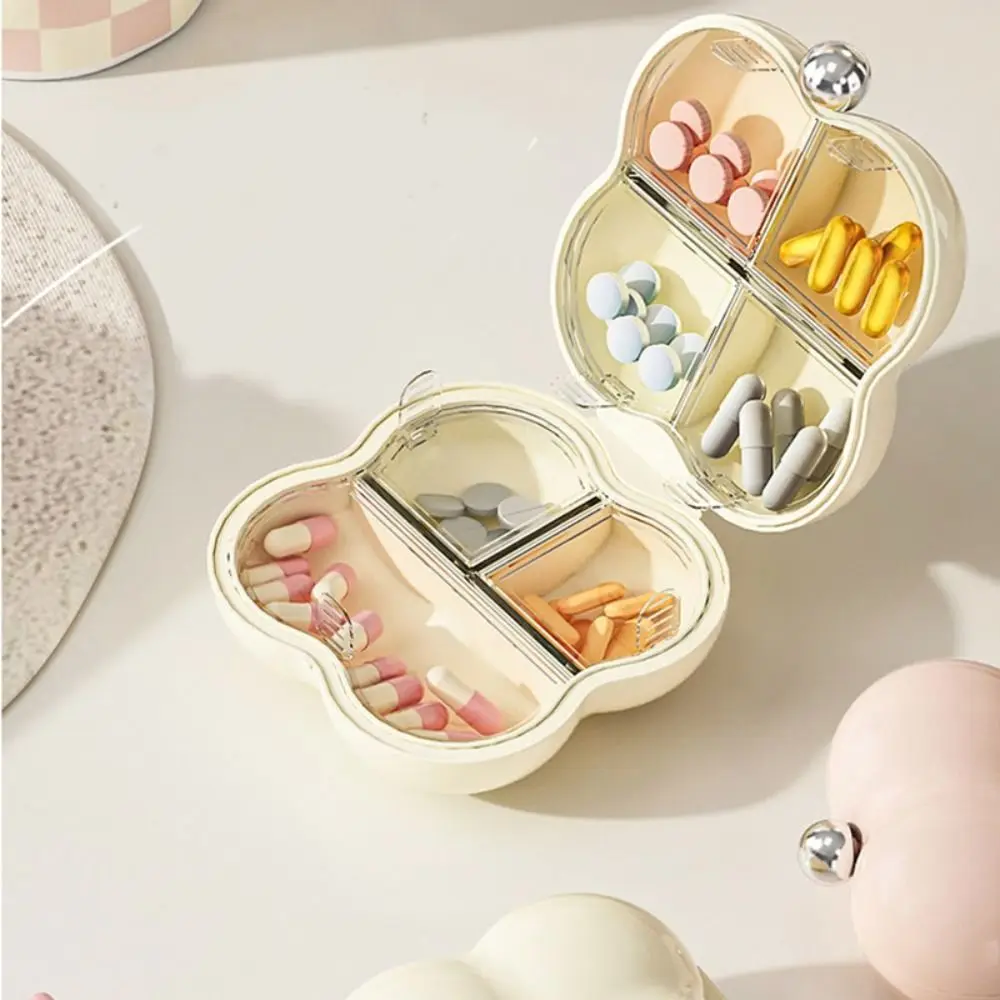 Mini 7 Grids Pill Storage Box Weekly Plastic Medicine Box Moisture-Proof Sealed Pill Case Home