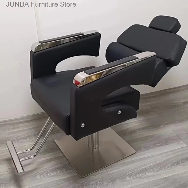 Personalized Luxury Chair Barber Man Reclinable Professional Women Hidraulic Leg Equipment Silla De Barbero Commercial Furniture