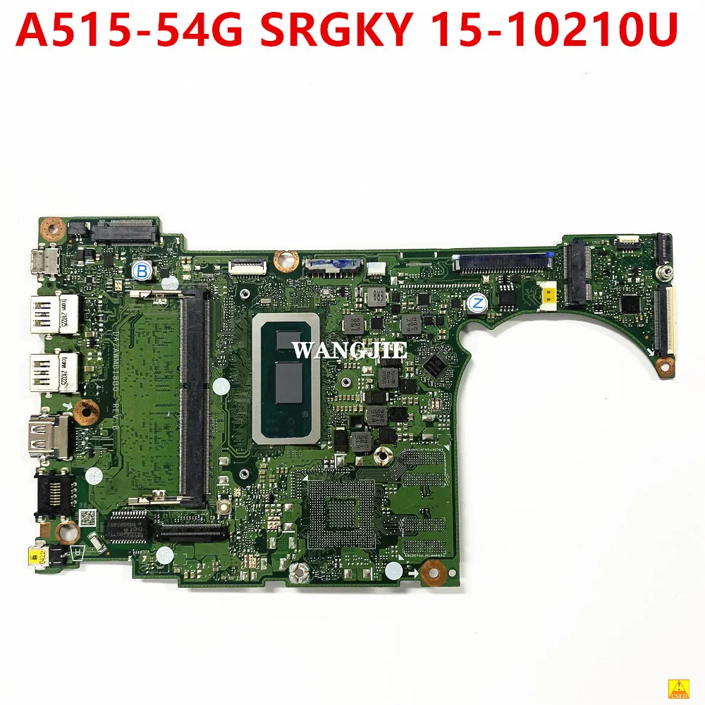 For Acer A515-54G A515-54 DAZAWMB18B0 Rev: B Laptop Motherboard SRGKY I5-10210U RAM:4G 100% Working