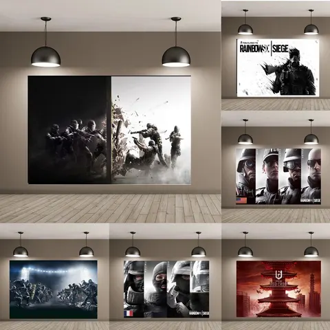 Rainbow Six Siege Game Artwork Poster Canvas Print Wall Art Decor for Living Room or Bedroom Gaming Room