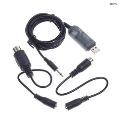 EBOYU Universal SM100 USB Flight Simulator FMS Cable Set per Futaba JR Esky FS-i6 FS-i4 FS-TH9X FS-T6 FS-T4B FS-GT3 FS-GT2 Remot