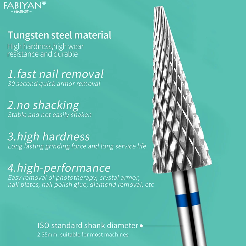 التنغستن الصلب مسمار لقمة ثقب قاطعة المطحنة ل مانيكير الكهربائية مسمار مثقاب أدوات الأظافر #6