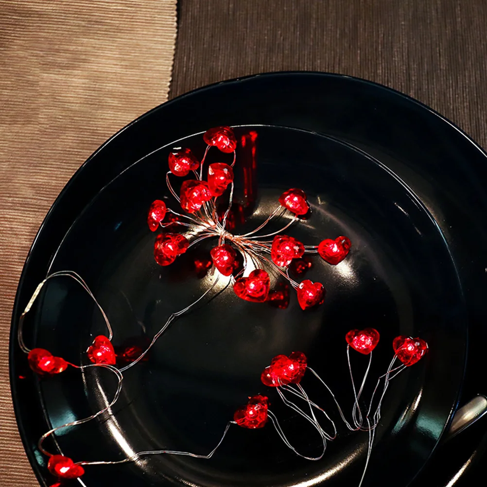 

1 set 1 Set Heart Shape Led String Lights Valentine'S Day Hanging Decor Party Home Lightweight Portable String Lights Decor