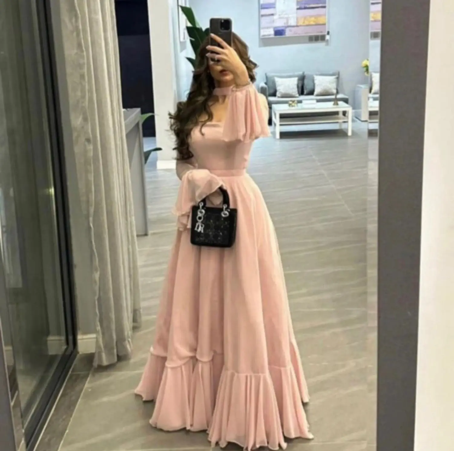 Graduation Gown Long Wedding Party Dress Women Elegant Luxury Evening Dresses customized Cocktail of Dresses for Prom Pink