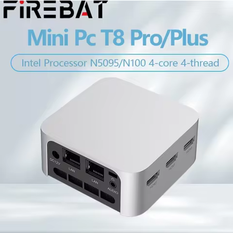FIREBAT T8 Pro Intel N100 Mini PC Windows 11 16GB DDR5 512GB SSD Dual Gigabit Ethernet Port WIFI5 BT4.2 4K HD Multifunction PC