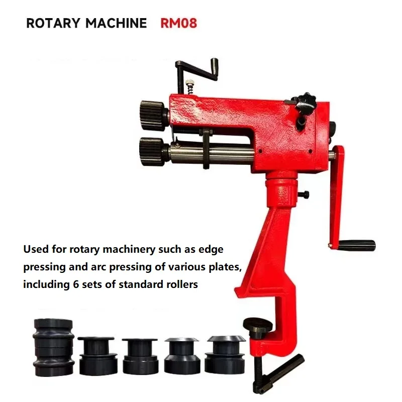 RM08 Manual Rolling Machine Bead Bending Machine Edge Bending Machine Sheet Metal Bending Rotary Machine arc Forming Crimping