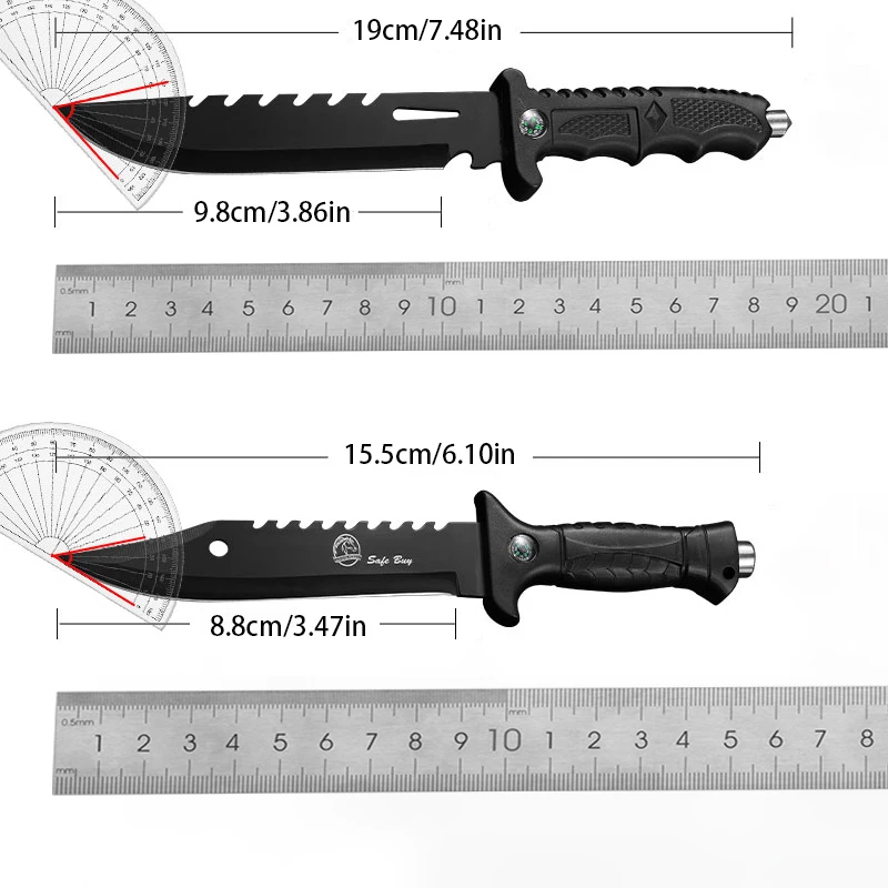 Przenośny nóż survivalowy do użytku na zewnątrz, ostrze i pochwa EDC, wielofunkcyjny wojskowy nóż taktyczny, nóż kempingowy do dżungli