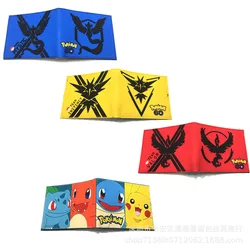 Boys and girls new student children's cartoon cute Pikachus Gengars wallet short PU folding small coin purse birthday Gift