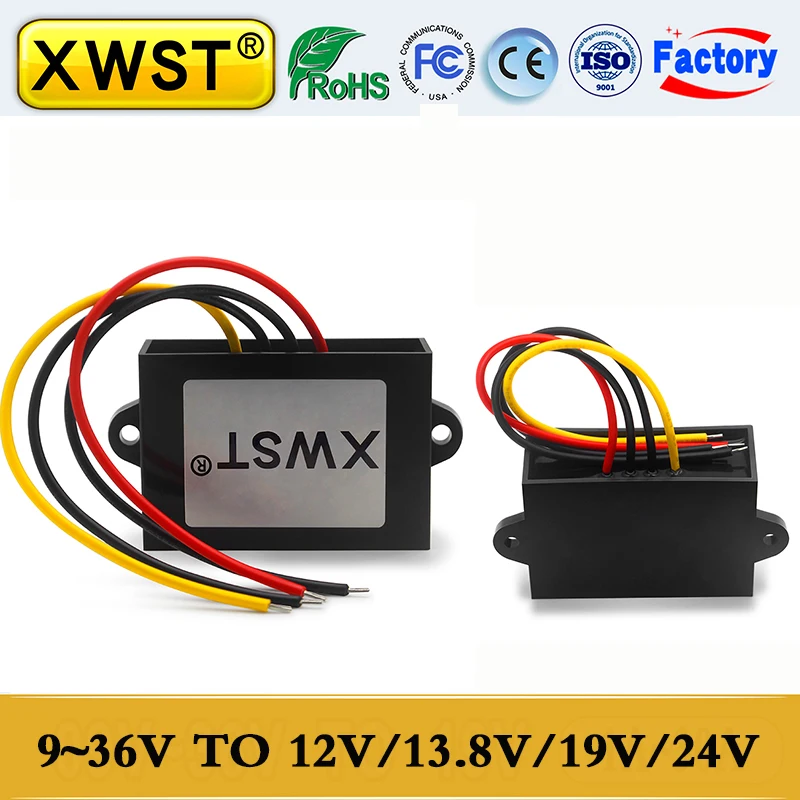 

DC DC Boost Buck Converter 9-36V 12V 24V to 12V 13.8V 19V 24V Stabilizer Power Inverter Voltage Regulator Transformer CE for LED