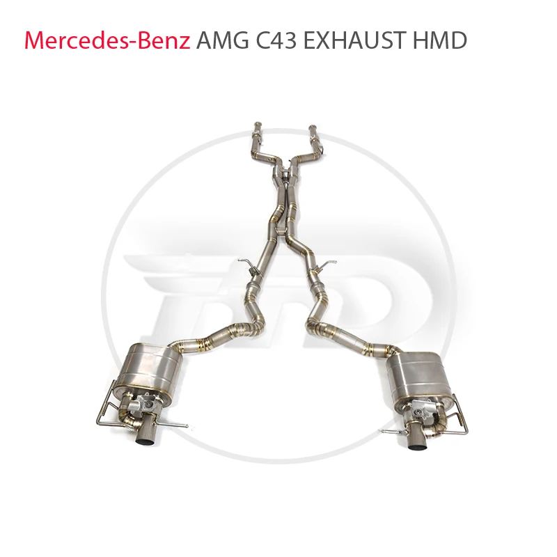 

HMD Titanium Exhaust System Performance Catback For Mercedes Benz AMG C43 W205 Valve Muffler OEM Control