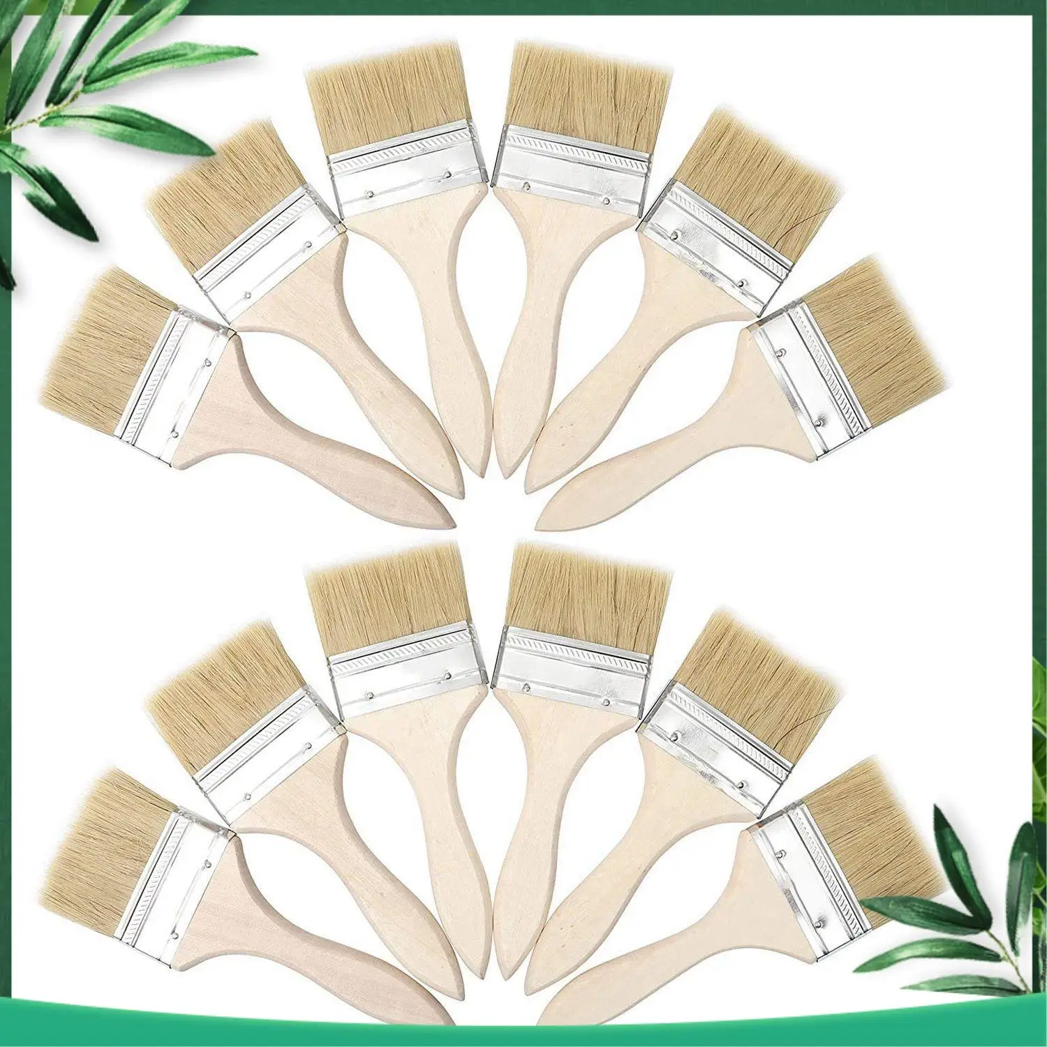 

(NEW) 24Pcs Paint Brushes 70Mm Chip Paint And Varnish Brush Perfect For Wall And Wood Painting Stains Glues