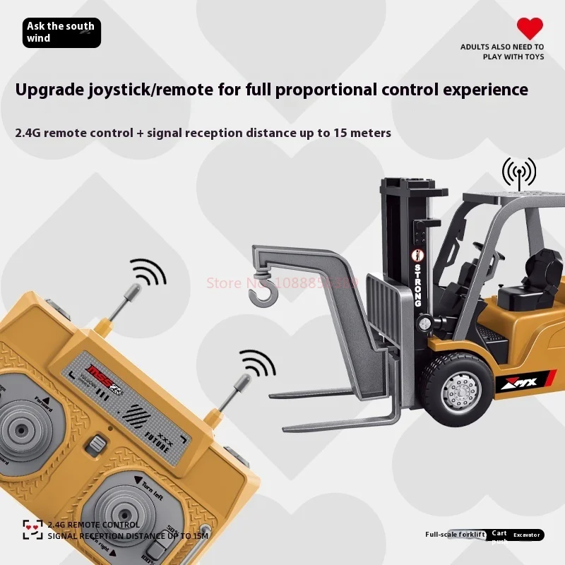 Nova mini escavadeira em escala caminhão basculante 1:64 veículo de engenharia de controle remoto mini empilhadeira presente de aniversário brinquedo caminhões rc