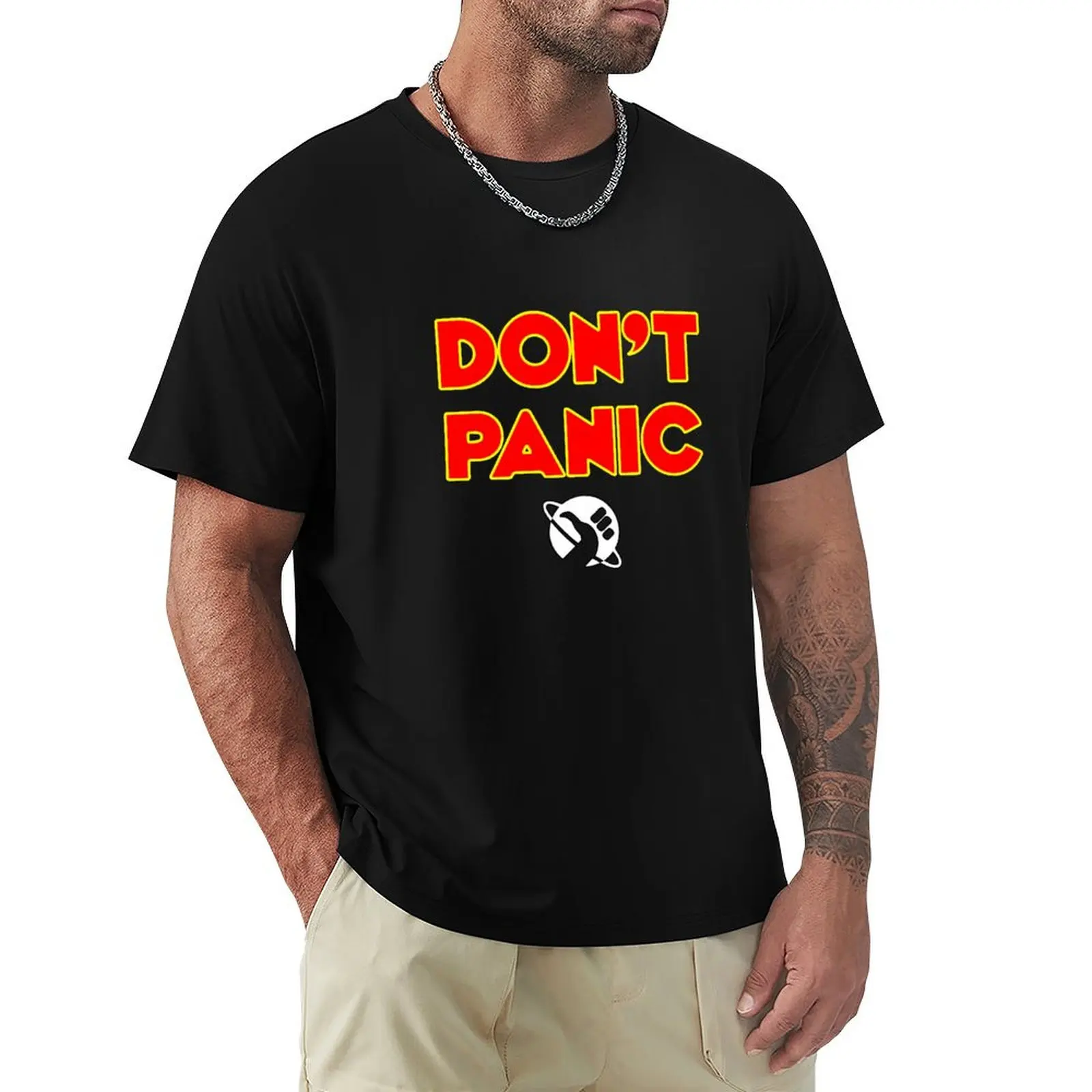 

Dont Panic color T-Shirt essential t shirt baggy shirts Men's t-shirts
