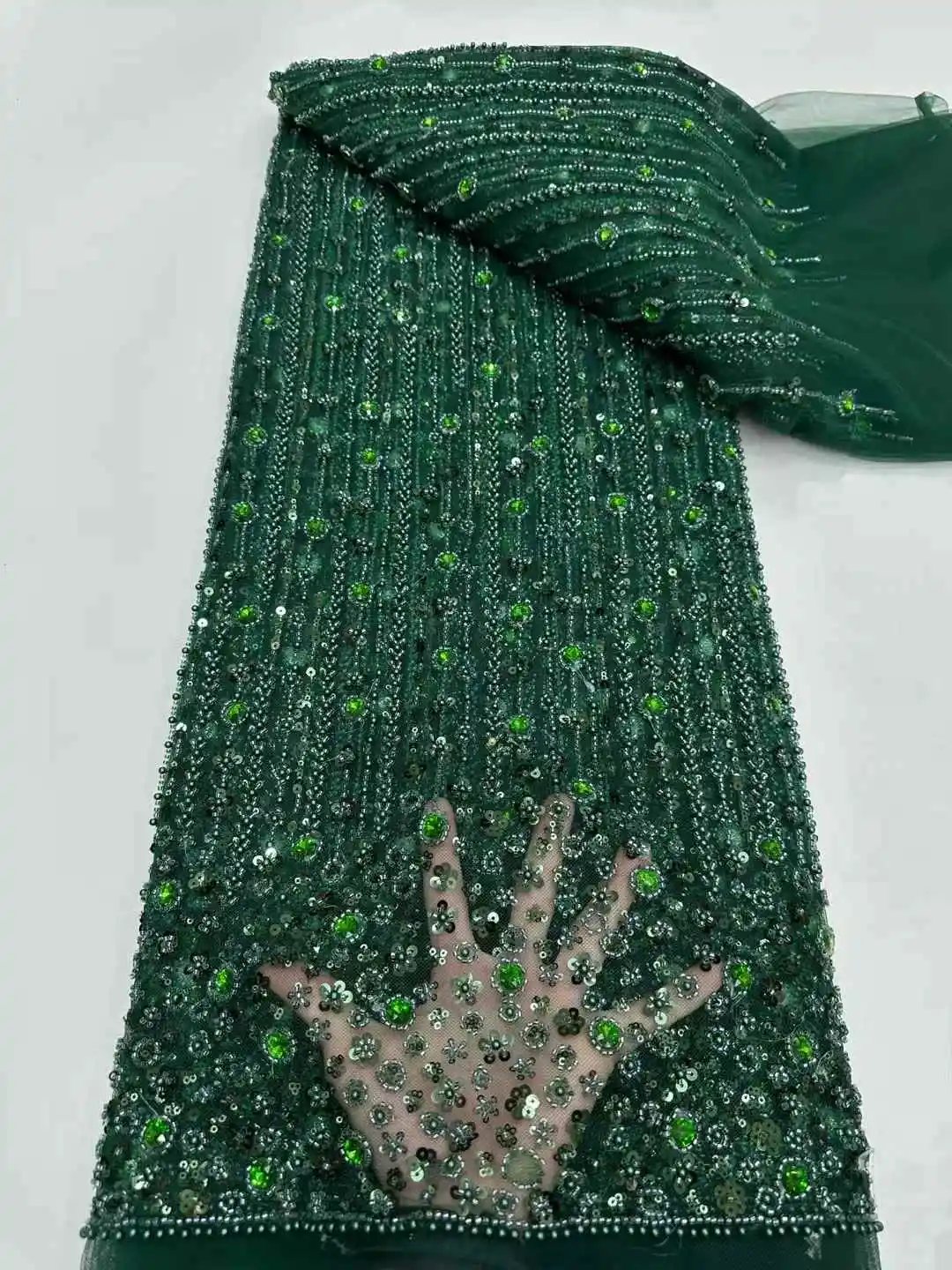 

Элитная африканская ткань с бисером и кружевом 2026: высококачественная вышивка пайетками для свадебных платьев в нигерийском стиле, французская вышивка для пошива платьев