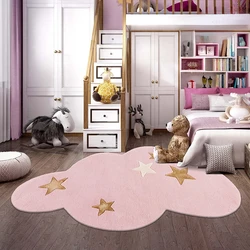 Irregular Cloud Carpet Simple Girl Bedroom Pink Plush Carpets Modern Living Room Decoration Rug Home Stufy Cloakroom Soft Rugs